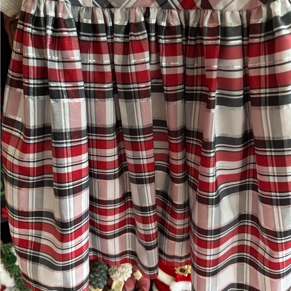 Bonnie Jean Christmas Holiday Plaid Sleeveless Party Dress  8 - Picture 3 of 9